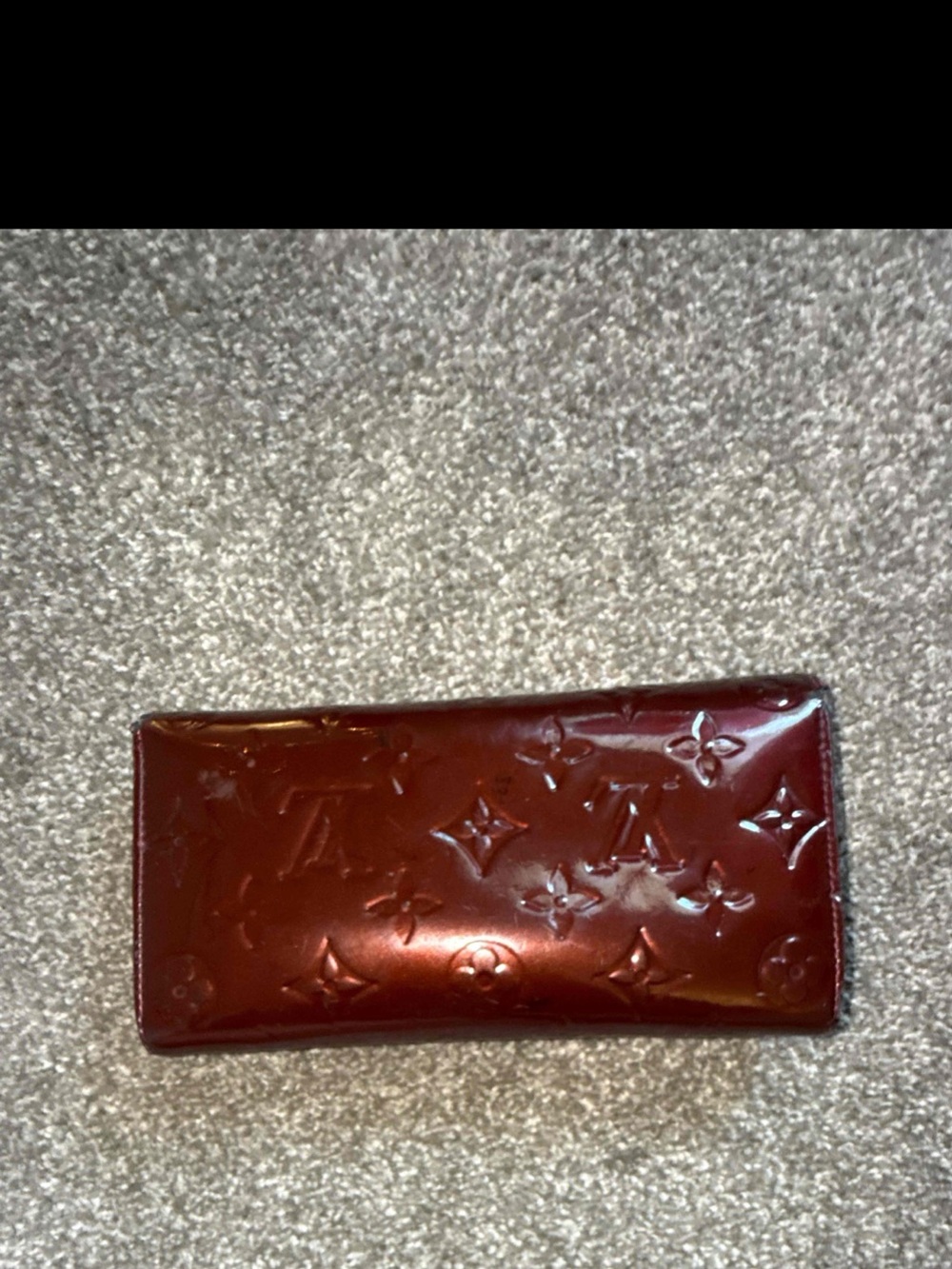 Louis Vuitton Vernis Long Wallet - Burgundy - Authentic - Picture 2 of 7